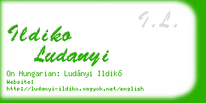 ildiko ludanyi business card