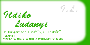 ildiko ludanyi business card